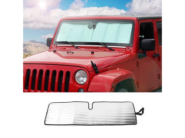 Sun Shade Car Front Window Sunshade Foldable Sun Visor Protector for Jeep Wrangler TJ JK JKU 2 Door & 4 Door
