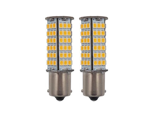 BA15S LED Light Bulb 1156 1141 High Bright Car Bulbs 102-2835 SMD 3W DC12V Warm White Pack of 2