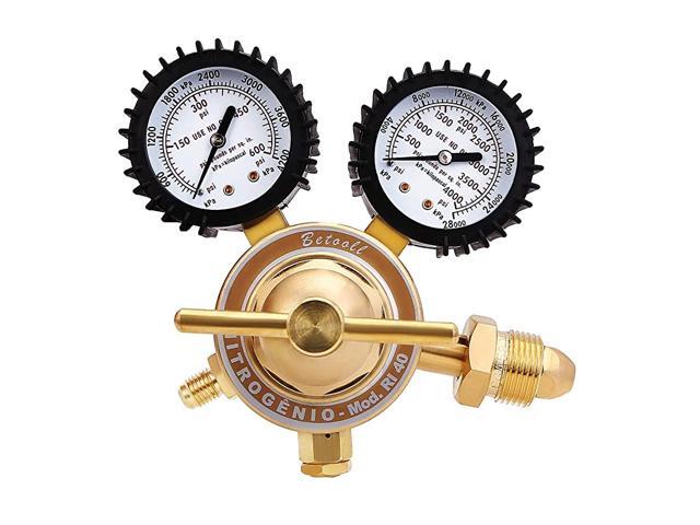 Nitrogen Regulator with 0-400 PSI Delivery Pressure Equipment Brass Inlet Outlet Connection Gauges