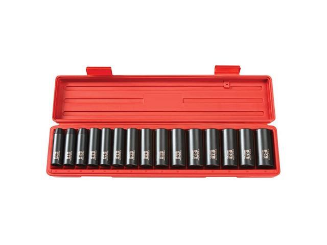 1/2 Inch Drive Deep 6-Point Impact Socket Set 15-Piece (10-24 mm) 4883