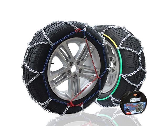 Snow Chain Anti-Skid Tire Snow Chains Emergency Traction Car Snow Tyre Chains for Light Truck/SUV Car Tire Chains Set of 2