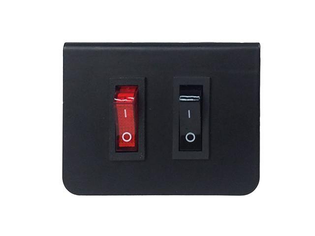 Taurus Premium 12V Switch Box Panel - (1) ON/Off Rocker Switch with LED Light & (1) Momentary Switch Plate - 15 Amp Inline Fuse - Dimensions: