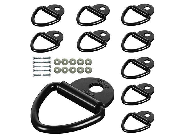 Cargo TieDown Anchors 10PCS VRing 2 Diameter Steel VRing Bolt On Trailer Anchor for Cargo on Trucks Pickups Trailers Flush Mount TieDown Anchor