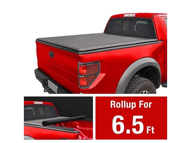 Soft Roll Up Truck Bed Tonneau Cover Compatible with 2009-2014 Ford F-150 Styleside 55' Bed