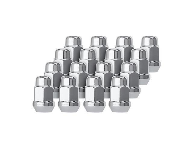 Chrome 12x15 Closed End Bulge Acorn Lug Nuts - Cone Seat - 19mm Hex
