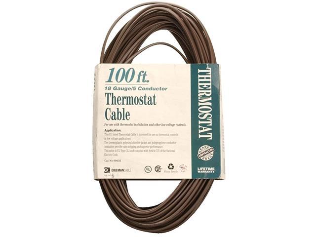 09633 CL2 Bulk Thermostat Cable 18-Gauge 5-Conductor 25-Feet