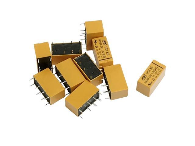 10 Pcs DC 12V Coil DPDT 8 Pin PCB General Purpose Power Relay HK19F