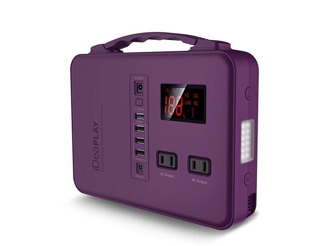 Portable Power Station Generator 150Wh Rechargeable Emergency Backup Lithium Battery with 110V/200W AC Outlet 12V DC Output USB Ports LED