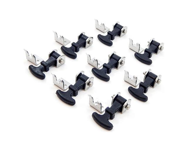 Piece Kit Rubber T Handle Latch Catch Hold-Down 25 Inch Mini Easy Grip Draw Stainless Steel Brackets Hardware Replacement 2 1/2 Compartment