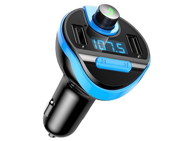 Upgraded Version Bluetooth FM Transmitter for Car Wireless FM Radio Transmitter Adapter Car Kit Dual USB Charging Ports Hands Free Calling U Disk