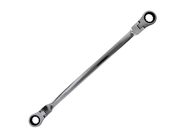 Metric 8mm x 10mm Extra Long Flex Head 12 Point Double Box End Ratcheting Wrench