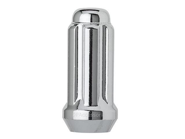 Chrome 14x15 Closed End Duplex XL Spline Lug Nuts for Aftermarket Wheels
