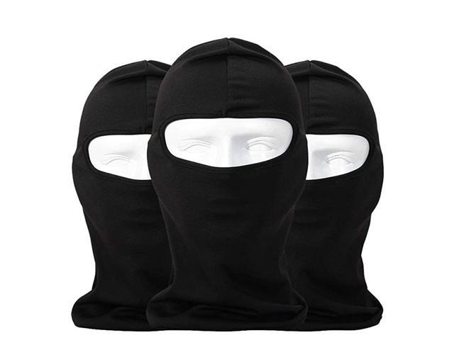 Black Balaclava Ghosts Skull Full Face Mask for Cosplay Party Halloween Outdoor Motorcycle Bike Cycling Skateboard Hiking Skiing Snowmobile Snowboard