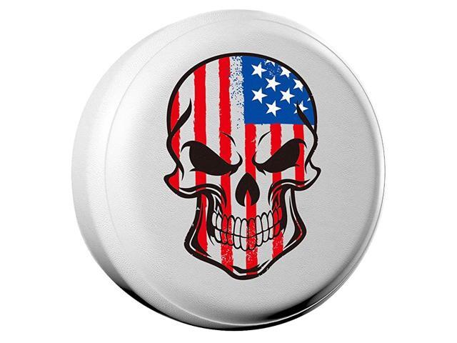 Spare Tire Cover Universal Fit for Jeep Trailer RV SUV Truck and Many Vehicle Wheel Diameter 28' - 29' Weatherproof Tire Protectors (Skull)