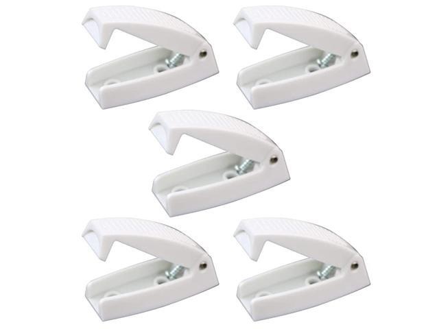 5 Pack White - Baggage Door Catch - Clip - Holder - for RV Trailer Camper Motor Home Baggage Doors (5-Pack White)