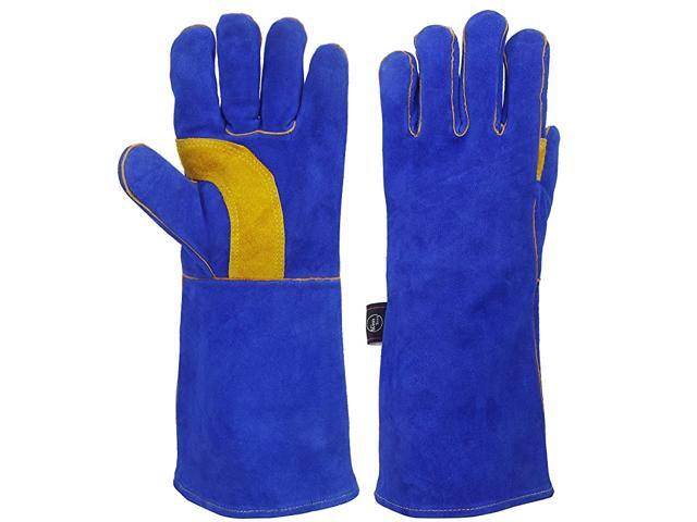 Extreme HeatFire Resistant Gloves Leather with Kevlar Stitching Mitts Perfect for WeldingOvenGrillBBQMigFireplaceStovePot HolderTig WelderAnimal