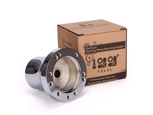 Universal 125 inch Golf Cart Steering Wheel/Adapter for EZGO TXT RXV Club Car DS Precedent Yamaha