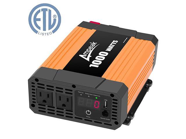 1000W Power Inverter TruckRV Inverter 12V DC to 110V AC Converter with Dual AC Outlets 21A USB Modified Sine Wave Inverter