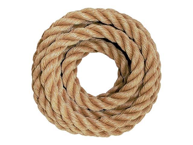 Twisted ProManila - UnManila Twisted 3 Strand Lightweight Synthetic Rope for DIY Projects Marine Commercial (125' x 200ft)