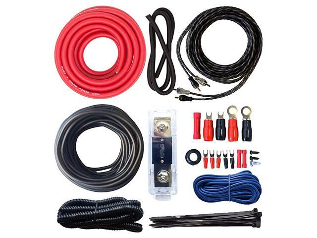 4 Gauge Oxygen Free Copper AWG Amplifier Install Kit Complete Amp Wire