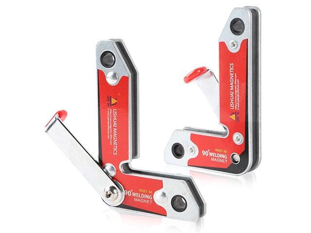 New Item 2pcs/pack Neodymium Magnet Welding Clamp/90 Degree Permanent NdFeB Welding Magnet with Handle