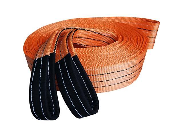 Heavy Duty Recovery Strap for Off-Road Recovery and Towing (25' x 20' 25K LBS Orange & Black)