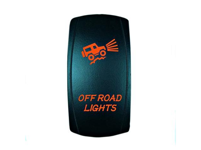 5 Pin Laser Automotive Rocker Switches On/Off LED Light 12V 20A - Interior Accessories for Car Truck UTV ATV Utility and Off-Road Vehicles