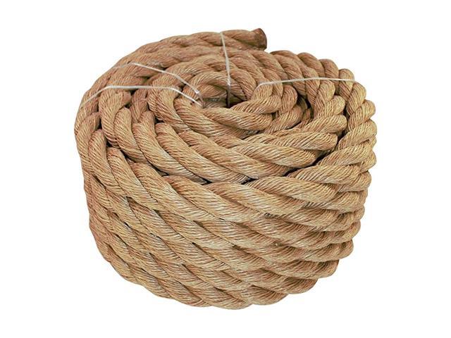 Twisted ProManila - UnManila Twisted 3 Strand Lightweight Synthetic Rope for DIY Projects Marine Commercial (15' x 400ft)