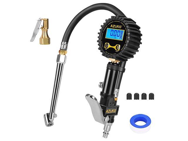 Digital Tire Inflator with Pressure Gauge 200 PSI Heavy Duty Air Compressor Accessories w/Rubber Hose Lock on Air Chuck and Quick Connect Coupler