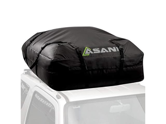 Car Roof Top Cargo Carrier Bag with 8 Heavy-Duty Straps and Buckles Weatherproof Luggage Roofbag for Rooftop Racks Car Topper Bag for Sedan