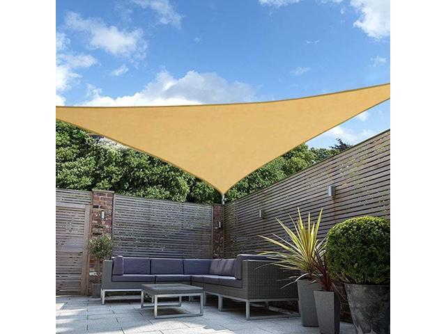 15x15x21 Sun Shade Sail Triangle Sail Shade Canopy for Patio Lawn Garden