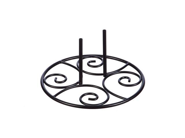 Beautiful Black Metal Elegant Swirl Stand Base 11quot Wide x 6quot High