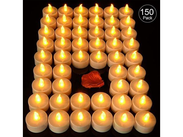 150 Pack Battery Operated Flameless Tea Lights LED Candles for Party Weddings Birthdays Mothers Day Halloween Thanksgiving Christmas Decorations