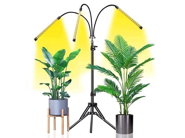 Grow Light 60W Led Tri Head Floor Plant Lights for Indoor Plants with Stand Full Spectrum Lamps Sunlike for Gardening HouseplantsTripod Standing