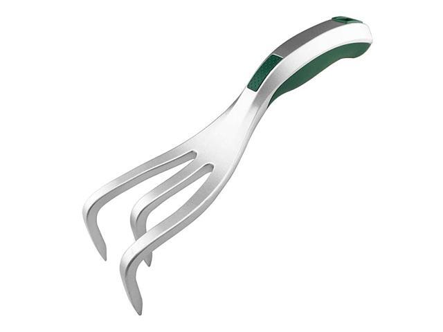 Garden Hand Cultivator Min Hand Rake with Broad Sturdy Claw Scratch Tool for Weeding Aerating Cultivating Aluminum Light Weight Bend Proof
