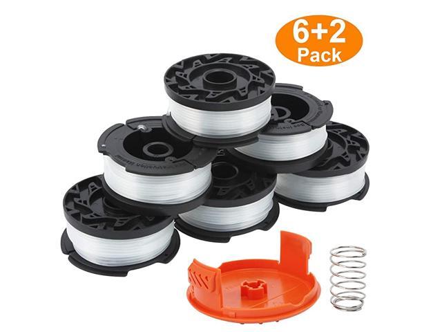 String Trimmer Replacement Spool Compatible with Black and Decker AF100 Autofeed Weed Eater Spools 30ft 0065quot Line with RC100P Spool Cap Cover 6