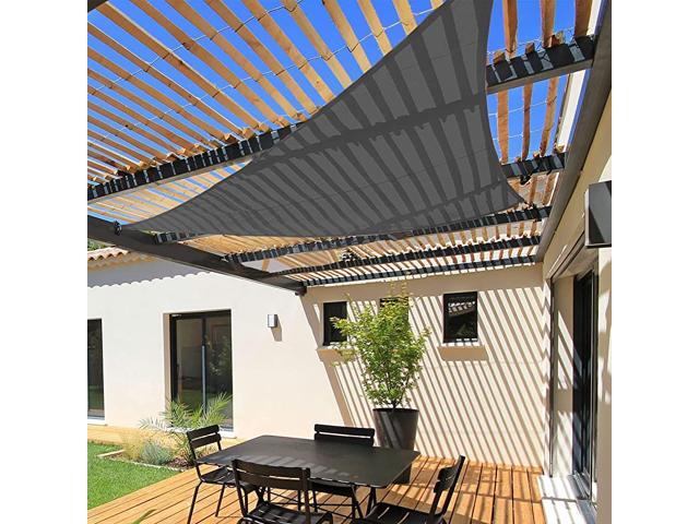 12 x 12 x 12 Triangle Sun Shade Sail UV Block for Outdoor Patio Garden Backyard Lawn Charcoal