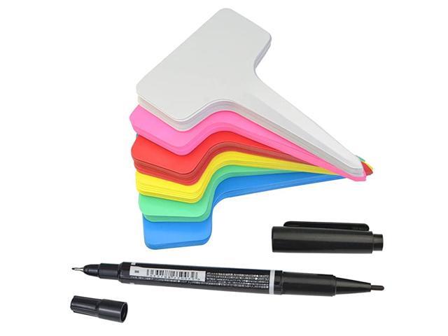 120 pcs Plastic Plant Tags TType Markers Nursery Garden Labels Stakes for Gardening Green House Humidity Dome Orchard Botanical Garden Assorted