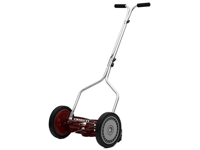 130414 14Inch 5Blade Push Reel Lawn Mower Red
