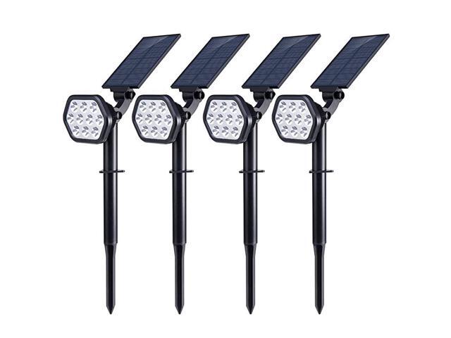 Solar Lights Outdoor10 LED Landscape Spotlights Solar Powered Wall Lights 2in1 Wireless Adjustable Security Decoration Lighting for Yard Garden