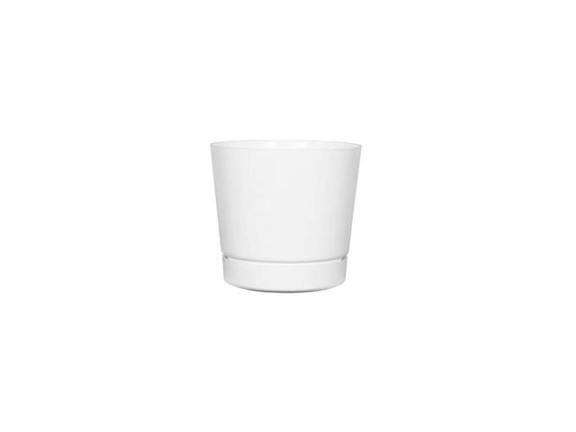 Depth Round Cylinder Pot White 6Inch