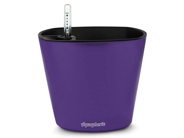 Aquaphoric Self Watering Planter 7 + Fiber Soil = Foolproof Indoor Garden Decorative Planter Pot for House Plants Flowers Herbs Violets Succulents