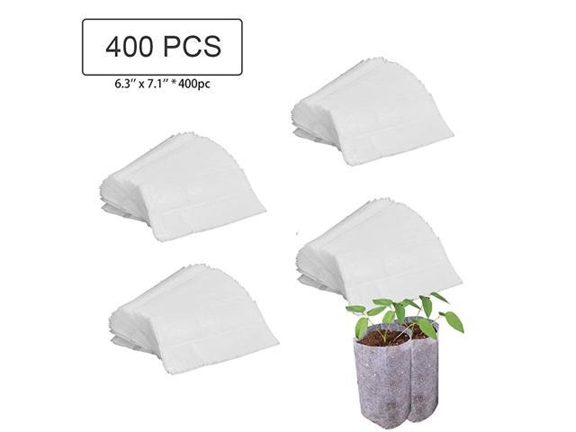 400pcs Biodegradable NonWoven Nursery Bags Solid Plants Grow Bags EcoFriendly Seedlings Starter Bags Plants Pouch Fabric Seedling Pots Home Garden