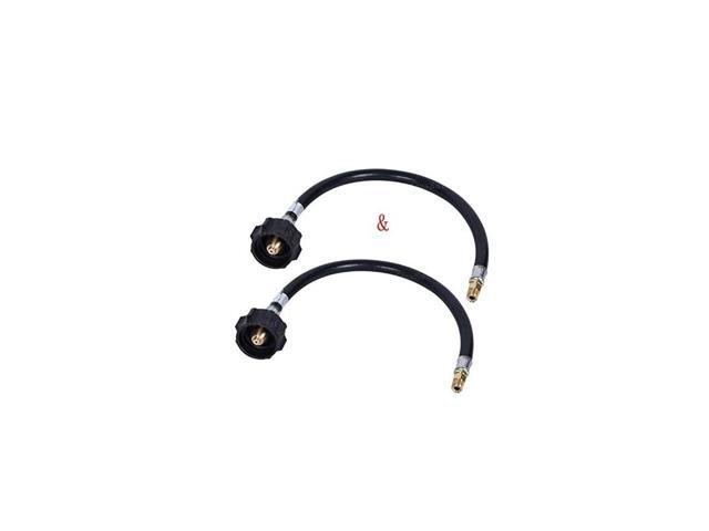 18inch RV Pigtail Propane Hose QCC1 Connector with Acme and a 14 Inverted Male Flare2 Pack