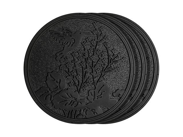 by LT Rubber Estate Garden Stepping Stone 1134 inches Black Set of 3