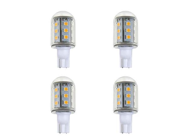 T5 T10 Wedge Base LED Light Bulbs Glass Dome 12VACDC 2Watt Warm White 2700K3000K for Outdoor Landscape Lighting Deck Stair Step Path Lights 4Pack
