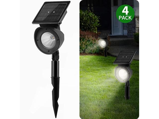 Solar Landscape Spotlights Waterproof Adjustable Outdoor Led Spot Lights Wireless Automatic Landscaping Light for Yard Driveway Garden Pathway