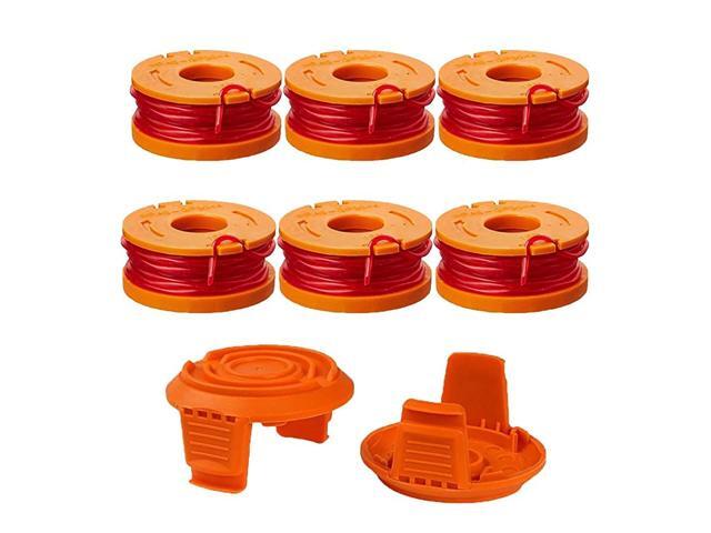 Edger Spools Replacement for Worx WG180 WG163 WA0010 Weed Wacker Eater String with WA6531 GT Spool Cover 50006531 String Trimmer Refills 10ft