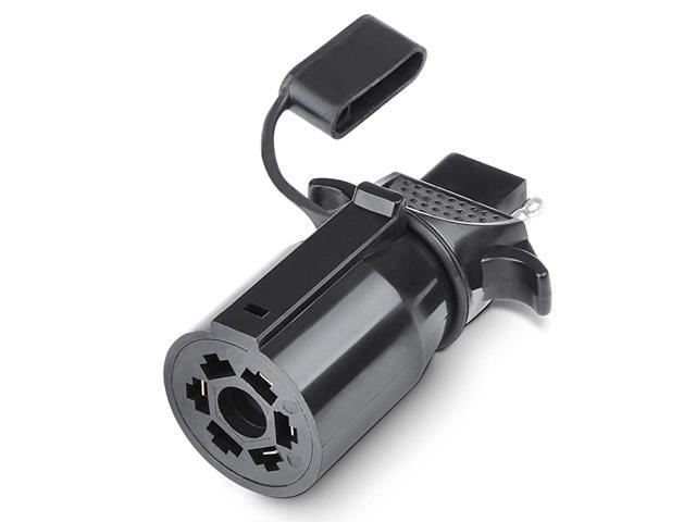 7 Way Blade to 4 Way Flat Trailer Adapter Female Trailer Connector Plug 7 pin to 4 pin Trailer Converter Flat Connection Weatherproof