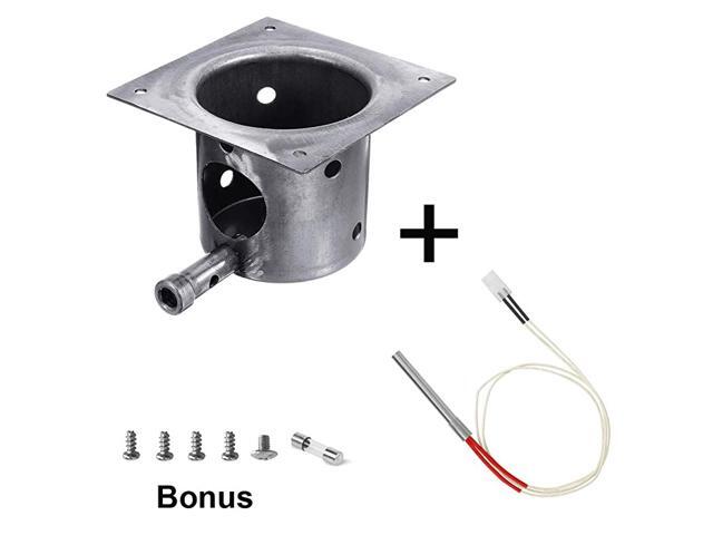 Grill Fire Burn Pot and Hot Rod Ignitor Kit Combo Replacement Parts for Pit Boss Pellet Burner Upgrade Molding Pellet Grills Accessories Burn